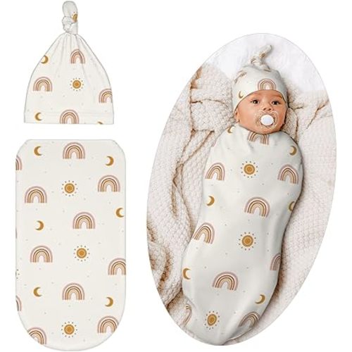 Swaddle Blanket for Baby, Soft Sleeping Bag, Swaddling Sack for Newborn Unisex Baby Stuff, Boho