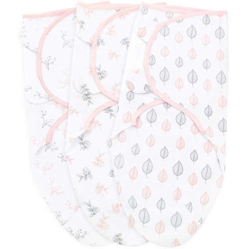 Swaddles for Newborns Baby Swaddle Pack of 3, 0-3 Month, 100% Cotton Newborn Swaddle Baby Wraps Baby Girl and Boy Adjustable Swaddle Blanket, Soft Baby Blankets