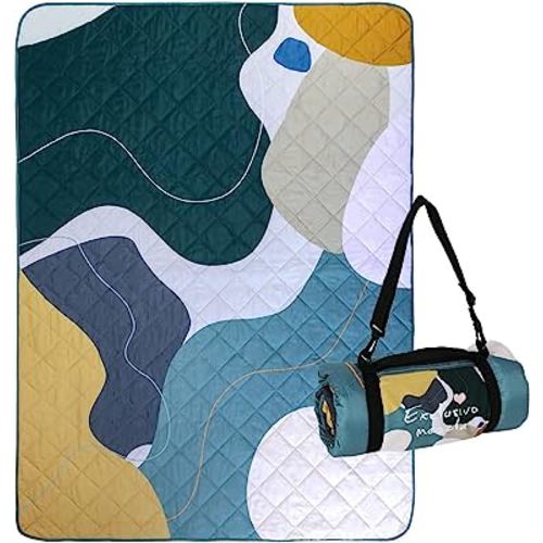 Exclusivo Mezcla Waterproof Picnic Blankets 3-Layer 60x80 Inches Large Sandproof Beach Blanket Foldable Outdoor Blanket for Camping on Grass Picnic Mat