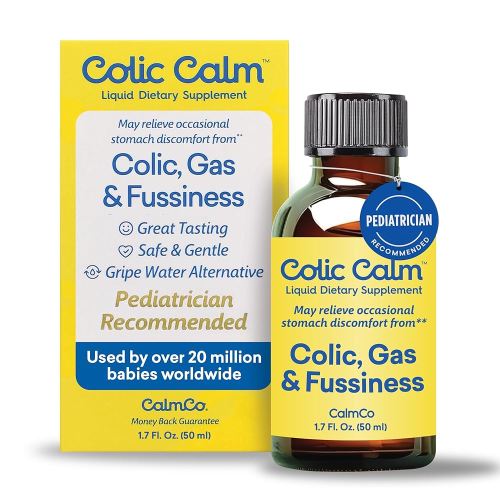 Colic Calm Alternative Gripe Water for Babies - Infant Gas Drops for Newborns, Colic and Upset Stomach Relief, Safe & Gentle, Gluten Free, Baby Essentials for Digestive Health, 1.7 fl oz (Pack of 1)