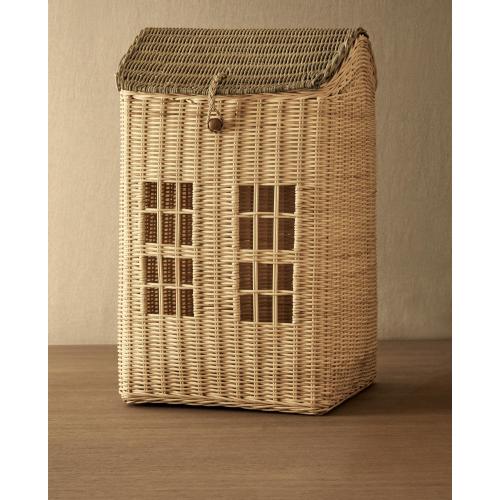 KIDS’ RATTAN HOUSE BASKET