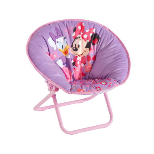Disney Minnie Mouse 19" Toddler Mini Saucer Chair, Pink Polyester