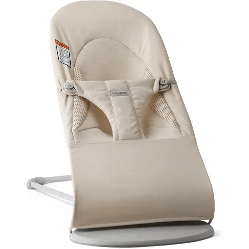 BabyBjörn Bouncer Balance Soft Woven/Jersey, Tri-Fabric, Light Beige