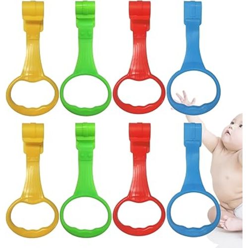 Baby Pull Up Ring 8 Pack Walk Assistant Multi-Color Convient Handles for Kids and Toddler