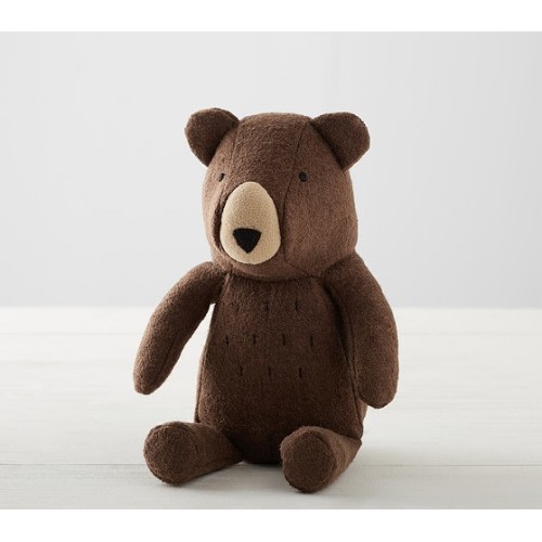 west elm x pbk Brown Bear Felted Nursery Plush