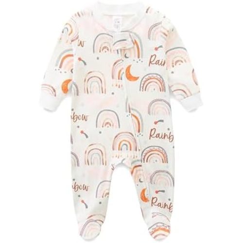Unisex Baby Boy and Girl Zipper Onesie Toddler Footie One-Piece Infant Romper Jumpsuit
