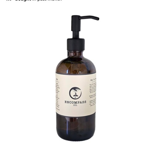 All Natural Encompass Oil, Body Oil, Hair Oil, Natural Skin Care, 16 oz (Glass Bottle)