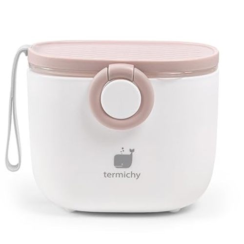 Termichy Baby Formula Dispenser, Portable Formula Dispenser Container with Scoop and Carry Handle for Travel Outdoor Activities for Baby Infant, 500ml - M-Light Pink - 8.8 OZ (250 g)
