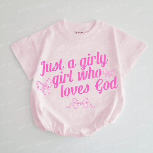 (3-6mo/6-9mo) Jesus Loving Girly Romper