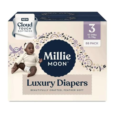 Diapers Sizes 1-6 Luxury Diapers COUCHES DE Luxe (Choose Size) (Size 3-88 Diapers (13lbs-24lbs))