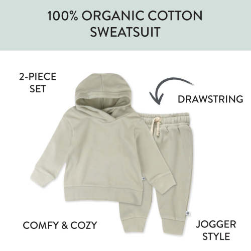 2-Piece Light Weight Hoodie & Sweatpant Set | Honest Baby Clothing