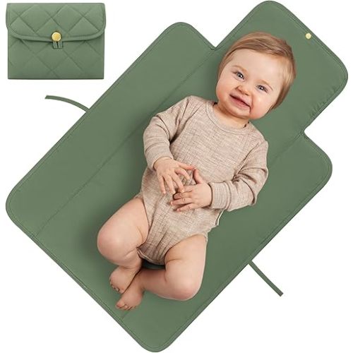 Portable Diaper Changing Pad - Soft and Easy to Clean Diaper Changing Mat for Babies - The Perfect Lightweight and Foldable Pad for Traveling