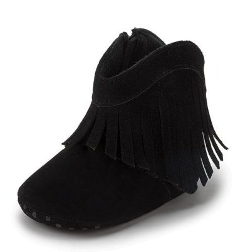 Meckior Baby Girls Boys Boots Infant Cowboy Tassel Booties Newborn Moccasins Shoes for 3-18 Months