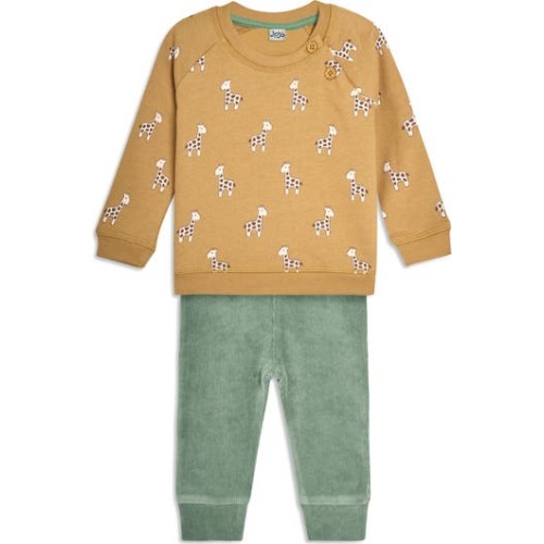 Giraffe Sweatshirt & Joggers Set, 3-6M