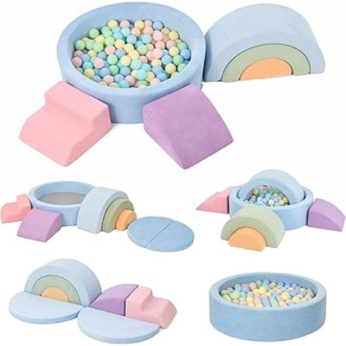 cossy Foam Climbing Blocks for Toddlers, 38x38in Ball Pit for Babies, 8pcs