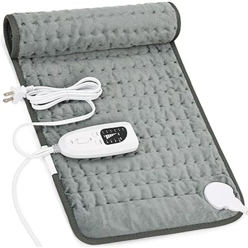 Heating Pad for Back,Neck and Shoulder,Electric Heating Pads Abdomen,Knee,Hot Pad for Arms and Legs,Timer Setting and Auto Shut Off(Dark Gray, 12''×24'')