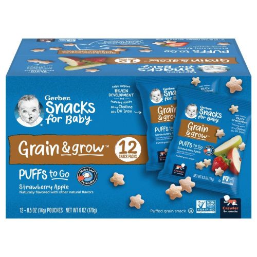 Gerber Puffs Strawberry Apple Baby Snacks - 12ct/0.5oz Each