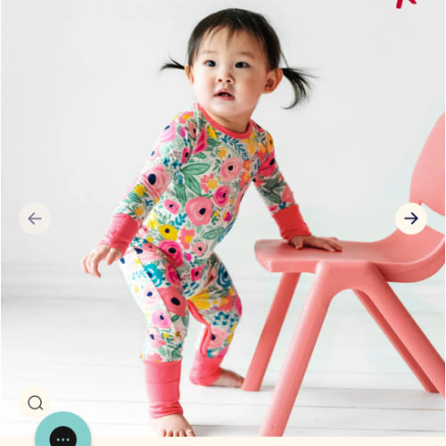 Secret Garden Crescent Zippy - Little Sleepies