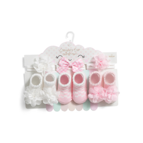 6pk 3 Bows And 3 Socks Newborn Girls Set | Kids & Baby | T.J.Maxx