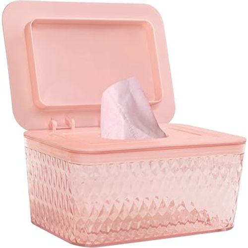 Wipes Dispenser Seal-Designed Wipe Dispenser Holder Wipes Case Box for Bathroom Keep Wipes Fresh, Dust-Proof & Non-Slip (6.7"x 4.7"x3.35")