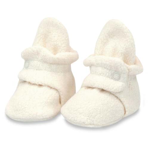 Cozie Fleece Gripper Baby Bootie - Cream - 3M