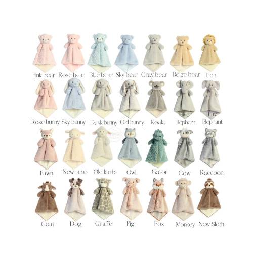 Personalized Baby Lovey, Baby Gift, Baby Blanket, Animal Lovey, Personalized Blankets, Security Blanket, New Baby gift