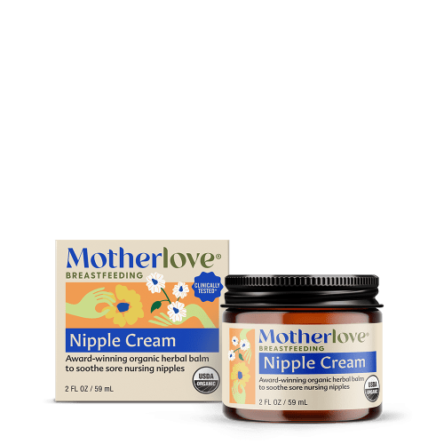 Motherlove Nipple Cream, Organic & Lanolin-Free Nipple Balm for Breastfeeding, 2 Ounce