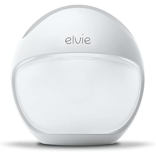 Elvie Curve Manual Wearable Breast Pump | Hands-Free, Kick-Proof, Portable Silicone Pump That Can Be Worn in-Bra for Gentle, Natural Milk Expression | Breast Feeding Essentials White