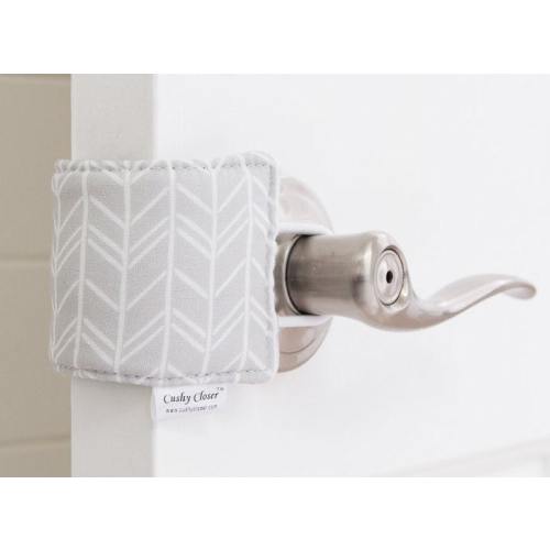 Original Cushy Closer Door Cushion - Birch Gray - Door Jammer - Latch Cover - Baby Safety - Baby Sleep Aid
