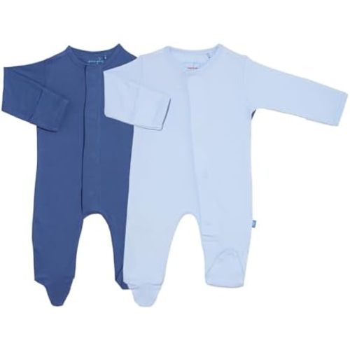 Magnetic Me 100% Organic Cotton Magnetic Baby Footie Pajamas 2-Pack