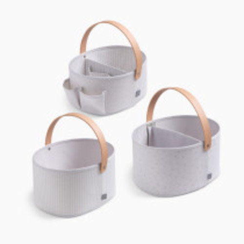 Delta Children babyGap 3-Pack Nested Fabric Storage Bins with Handles - Grey