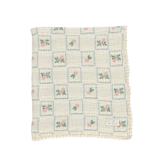 Floral Waffle Blanket