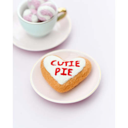 Felt "Cutie Pie" Heart Icing Cookie