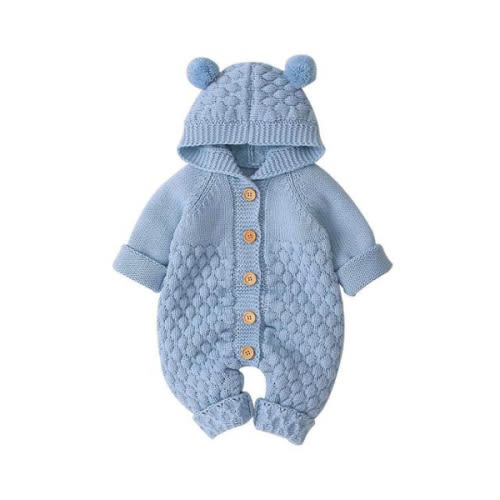 BEAR Knitted Romper - Hazel & Bo