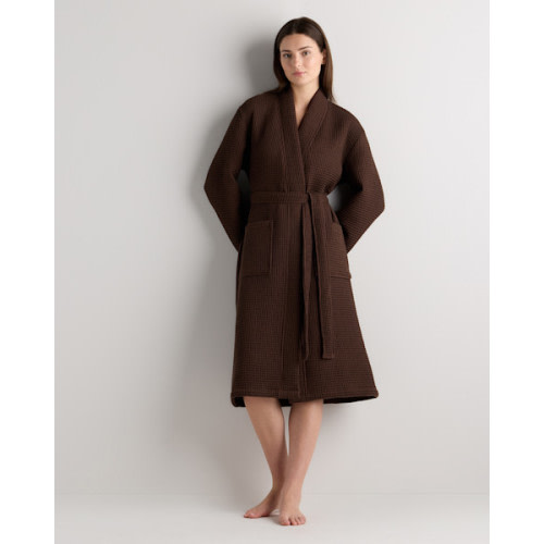 Organic Turkish Waffle Robe in Mist