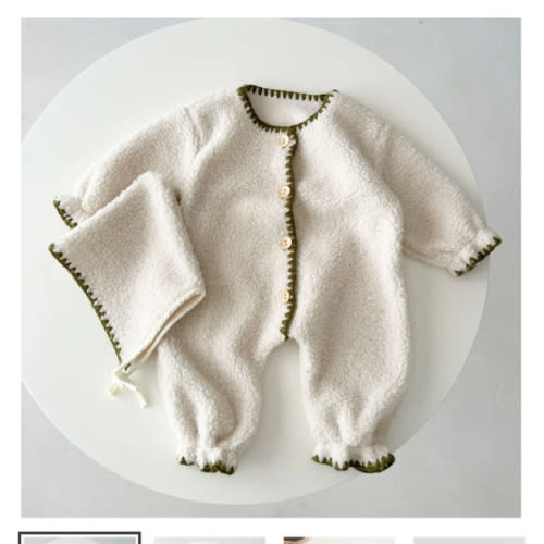 Stitched Fleece Jumpsuit with Bonnet – Teeny Mini Me