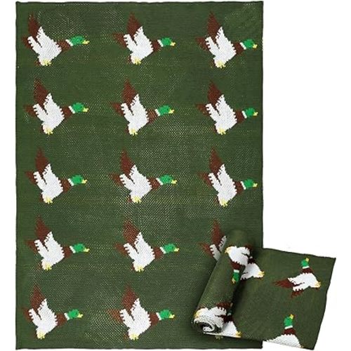 Mallard Duck Baby Blanket 40 x 32 Inches Muslin Baby Blanket for Boys Girls Breathable Knit Nursery Receiving Quilt Soft Swaddle Blankie for Toddler Newborn Nursery Gifts