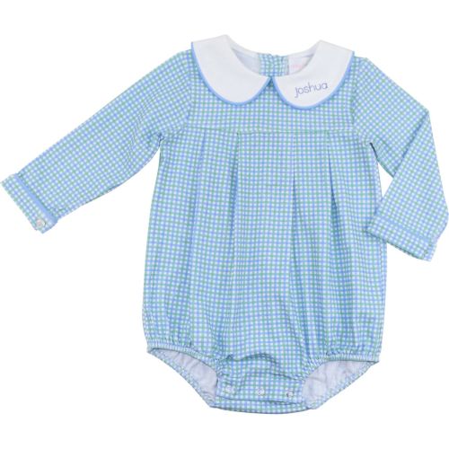 Blue And Green Windowpane Knit Bubble – Cecil & Lou