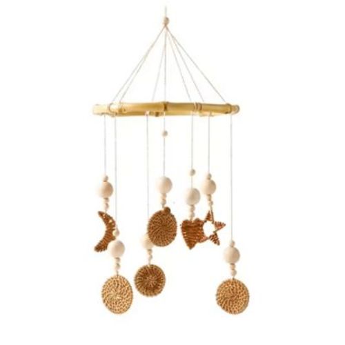 Embe Nursery Hanging Mobile, Native Rattan Shapes