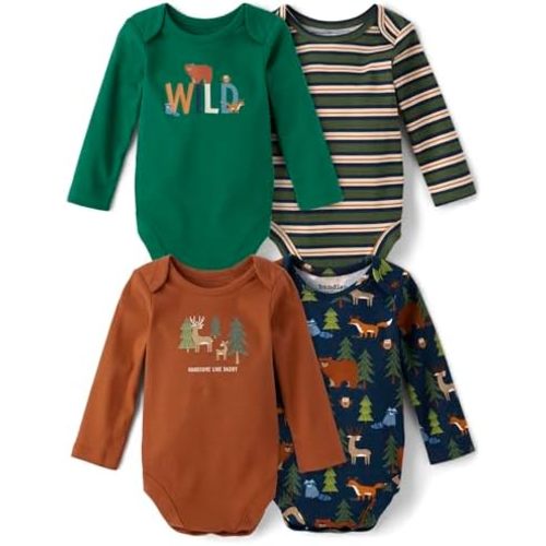 The Children's Place baby-boys And Newborn Long Sleeve Bodysuits, Multipacks