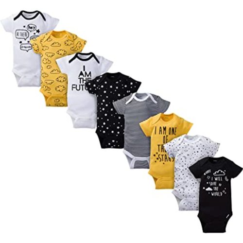 Gerber Unisex-Baby 8-Pack Short Sleeve Onesies Bodysuits