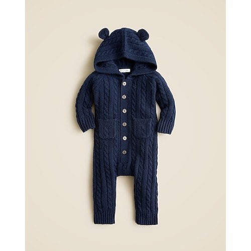 J.Crew: Limited-edition Baby Cashmere Cable-knit Bear One-piece For Baby