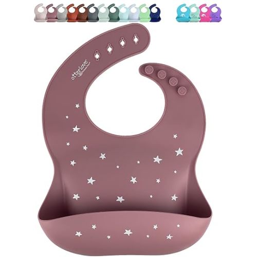 Silicone Bib – 100% Pure Platinum LFGB Baby Bibs with No Fillers – Wide Food Catching Pocket – Easy Clean – Mess Proof – Dishwasher Safe – BPA and Phthalate Free