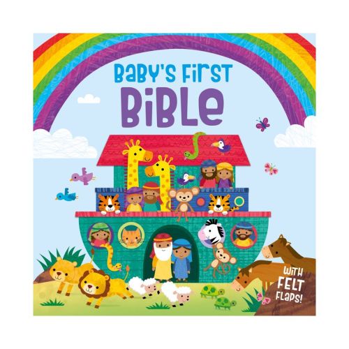 Baby's First Bible, Board Book with Felt Lift-The-Flaps, for Christmas, Easter, Baby Dedications - by Suzy Senior (Hardcover)