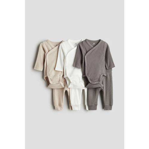 6-piece Ribbed Cotton Set