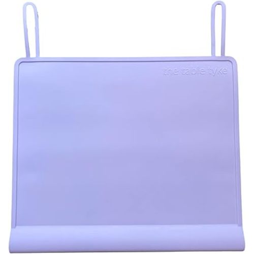 The Table Tyke Silicone Placemats for Toddlers with Patented Edge Bumper | Kids Placemats Non Slip Travel Ready | Baby Placemat BPA Free for Restaurant Dining Table | Lilac
