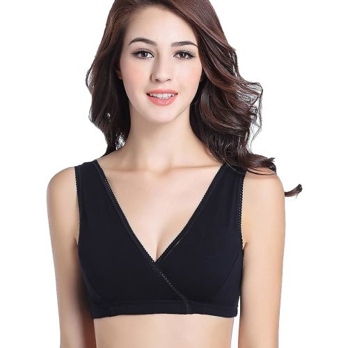 CAKYE 3 Pack Maternity Nursing Sleep Bra Breastfeeding Cotton Bralette