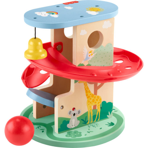 Fisher-Price Wooden Treehouse Ball Run for Developmental Role Play, Unisex, 9M+
