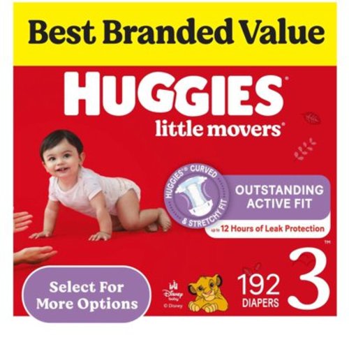 Huggies Little Movers Baby Diapers, Sizes 3-8 - Samsclub.com