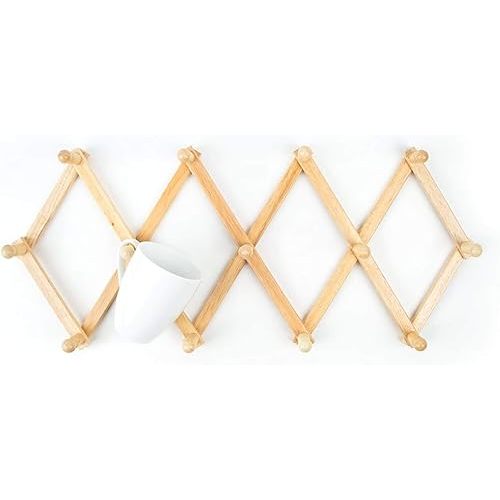 Fox Run Expanding Beechwood Coffee Mug Wall Rack